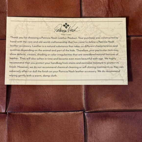 PATRICIA NASH VINTAGE STYLE WOVEN LEATHER TOTE. 12” (H) × 13” (W) × 5” (D) - Picture 15 of 16